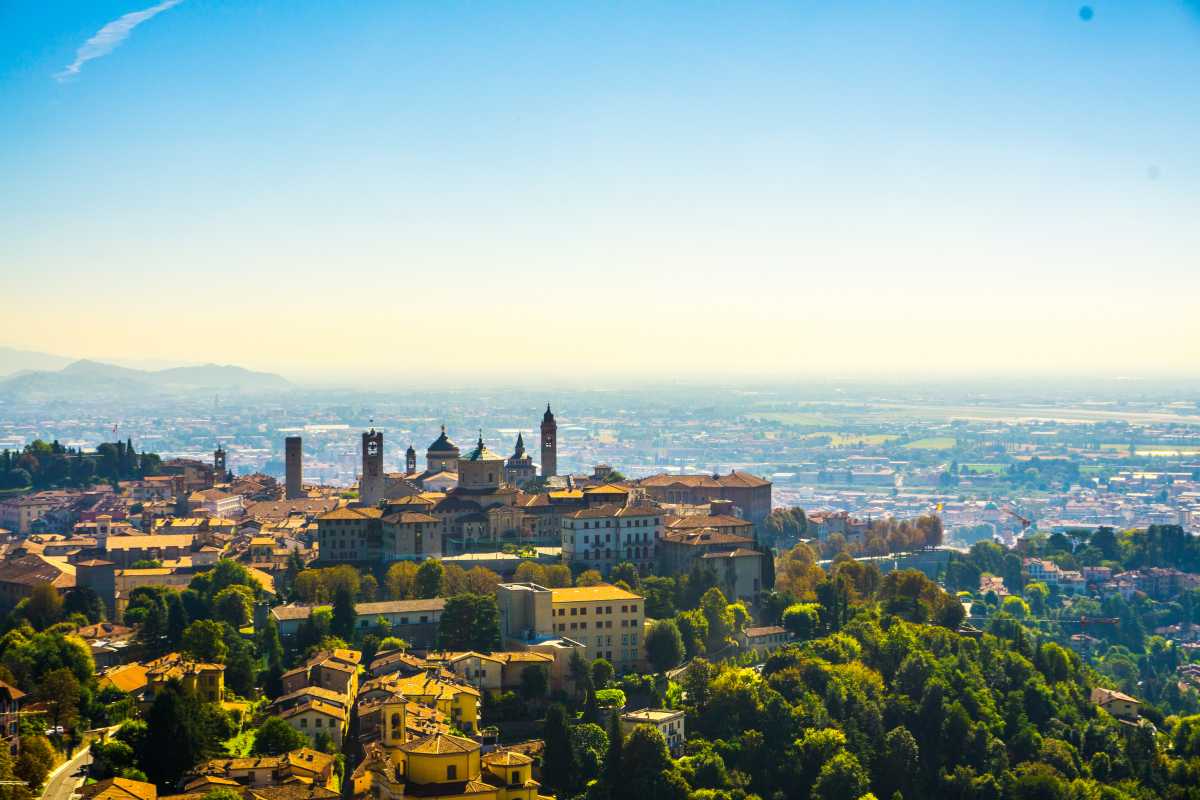 Vista panoramica dalle mura di Bergamo
